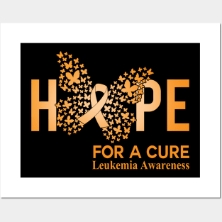 Hope For A Cure Butterfly Gift  Leukemia 2 Posters and Art